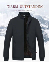 New Men's Winter Jacket Casual Fleece Lining Coats Windproof Casual Business Jackets Thick Warm Outdoor walking Outerwear Male - Buy online at  Vibe In Cart.
