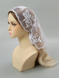 Adult Women's Triangular Lace Polyester Hair Scarf Accessory
