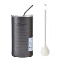 20 Oz Latte Coffee Cup, 304 Stainless Steel Iced Drink Cup with Straw and Lid, Insulated Cup, Cooling Vacuum Drinkware Reusable. - Buy online at  Vibe In Cart.