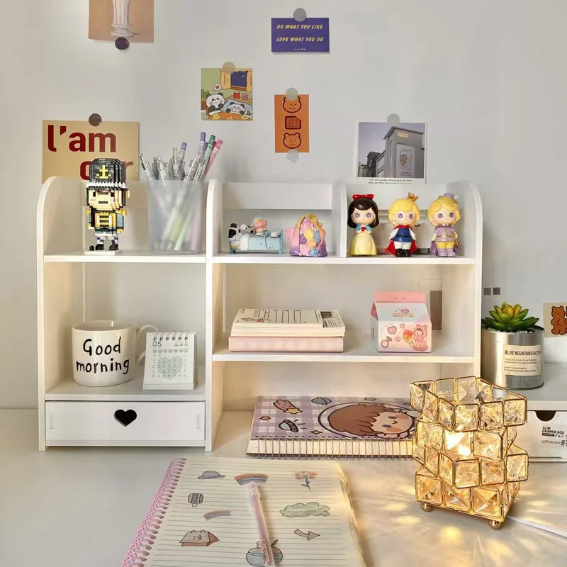 Double Layer Desktop Organizer Rack for Stationery Storage