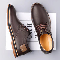 Men's Casual Business Leather Shoes Men Fashion Lace-up Derby Shoe Mens Light Comfortable Outdoor Driving Flats - Buy online at  Vibe In Cart.