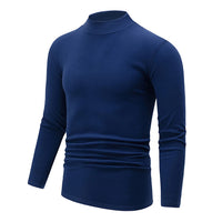 1/2piece Autumn And Winter Men's Semi High Neck Fashionable Base Long Sleeved Top Solid Color Casual Sports Fitness Warm T-shirt - Buy online at  Vibe In Cart.