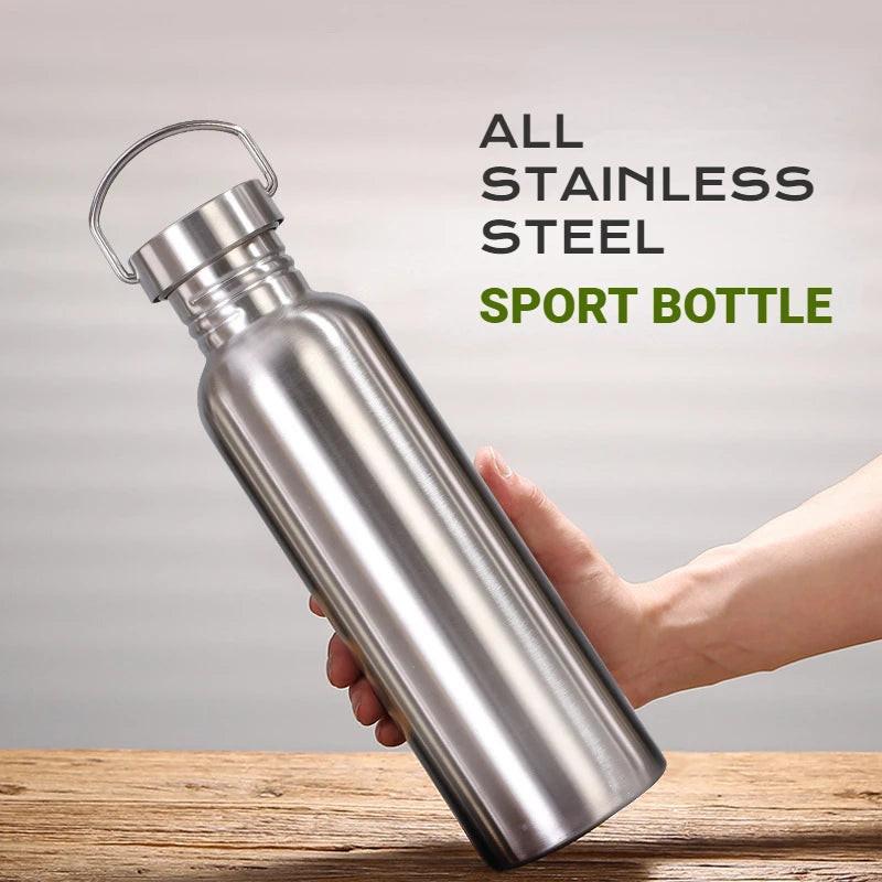 500/750/1000ml Stainless Steel Water Bottle Single Wall Large Capacity Big Mouth Vacuum Flasks with Lid Cycling Drinkware Sports - Buy online at  Vibe In Cart.