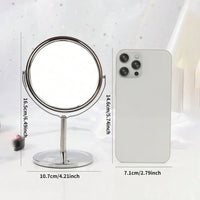 3/4/5in Double-Side Makeup Mirror With 2X Magnification Clear Reflection And Easy To Carry Desktop Vanity Mirror With Stand - Buy online at  Vibe In Cart.