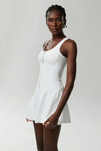 Women's One-Piece Tennis Dress Solid Color Breathable Quick Dry