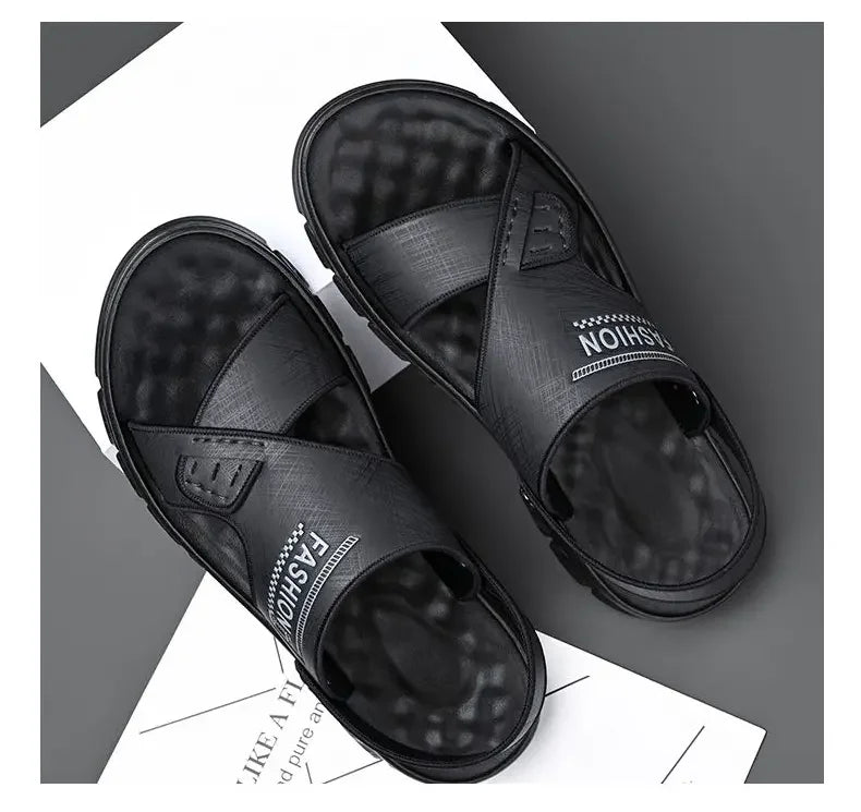 Hot Sale Men Sandals Casual Shoes Outdoor Walking Sandals for Men Beach Shoes Men Slippers Open Toe Flat Two Passes - Buy online at  Vibe In Cart.
