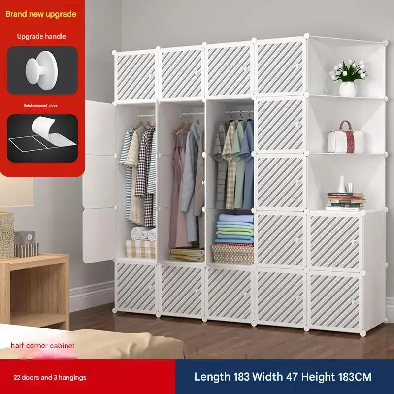 Modern Wooden Wardrobe with Shelves for Jewelry and Makeup