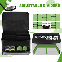 2 Layers Canvas Waterproof Golf Trunk Organizer for Car