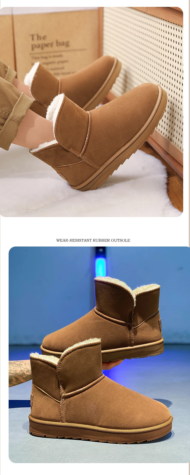 New winter fashion: thick-soled snow boots, men's and women's thickened warm cotton shoes, and casual women's boots - Buy online at  Vibe In Cart.