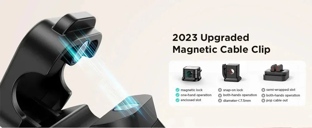 Plastic Magnetic Adhesive Cable Organizer with 7.5mm Slot