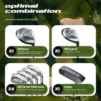 9 Pieces Golf Clubs Set for Men - Complete Mens Golf Clubs Full Set Right/Left Handed Includes Stand Bag with Rain Hood 1 Drive - Buy online at  Vibe In Cart.