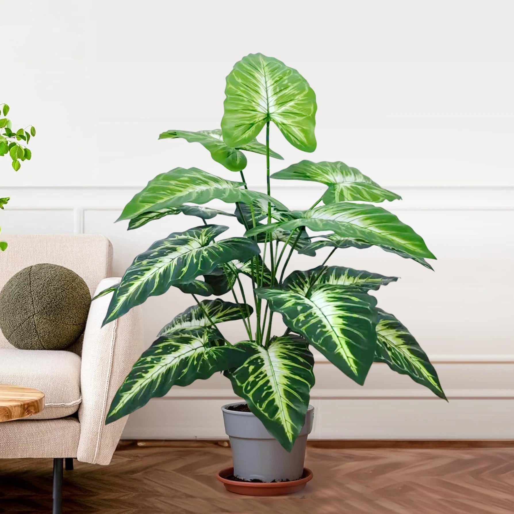 60-107cm Artificial Flowers Calla Lily Horseshoe Leaf Turtle Leaf Bobcat Leaf Fake Plant Ornamental Holiday Home Decoration - Buy online at  Vibe In Cart.