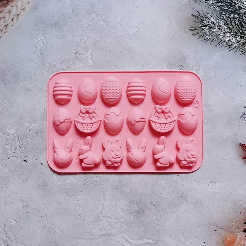Easter Silicone Mold Cake Chocolate Cookie Baking Mould Rabbit Colored Holiday Decoration Kitchen Bakeware - Buy online at  Vibe In Cart.