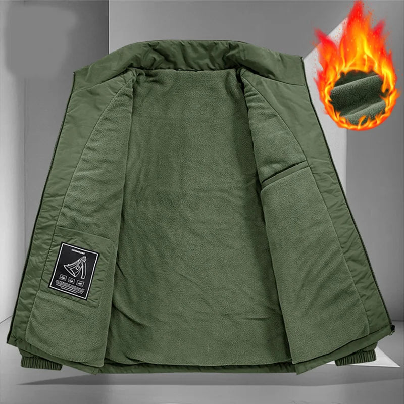 New Men Thick Warm Winter Jackets Casual Stand Solid Color Coats Outwear Men's Clothing Top - Buy online at  Vibe In Cart.