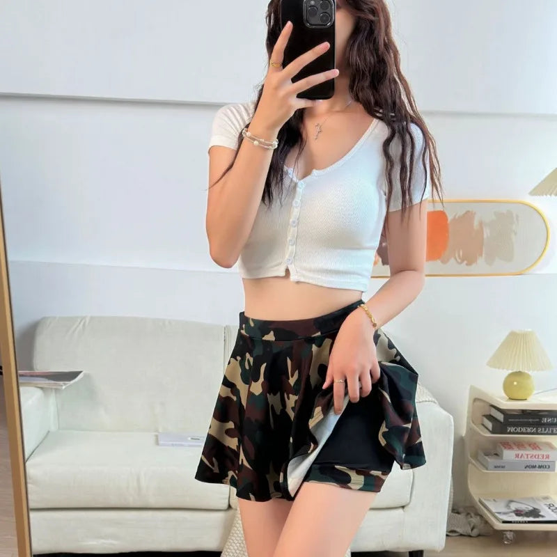 Women's Basic Skirt Summer Shorts Skirt Fashion Versatile School Pleated Casual Mini Skater Plus Size 4XL Fluffy Flared Skirt - Buy online at  Vibe In Cart.