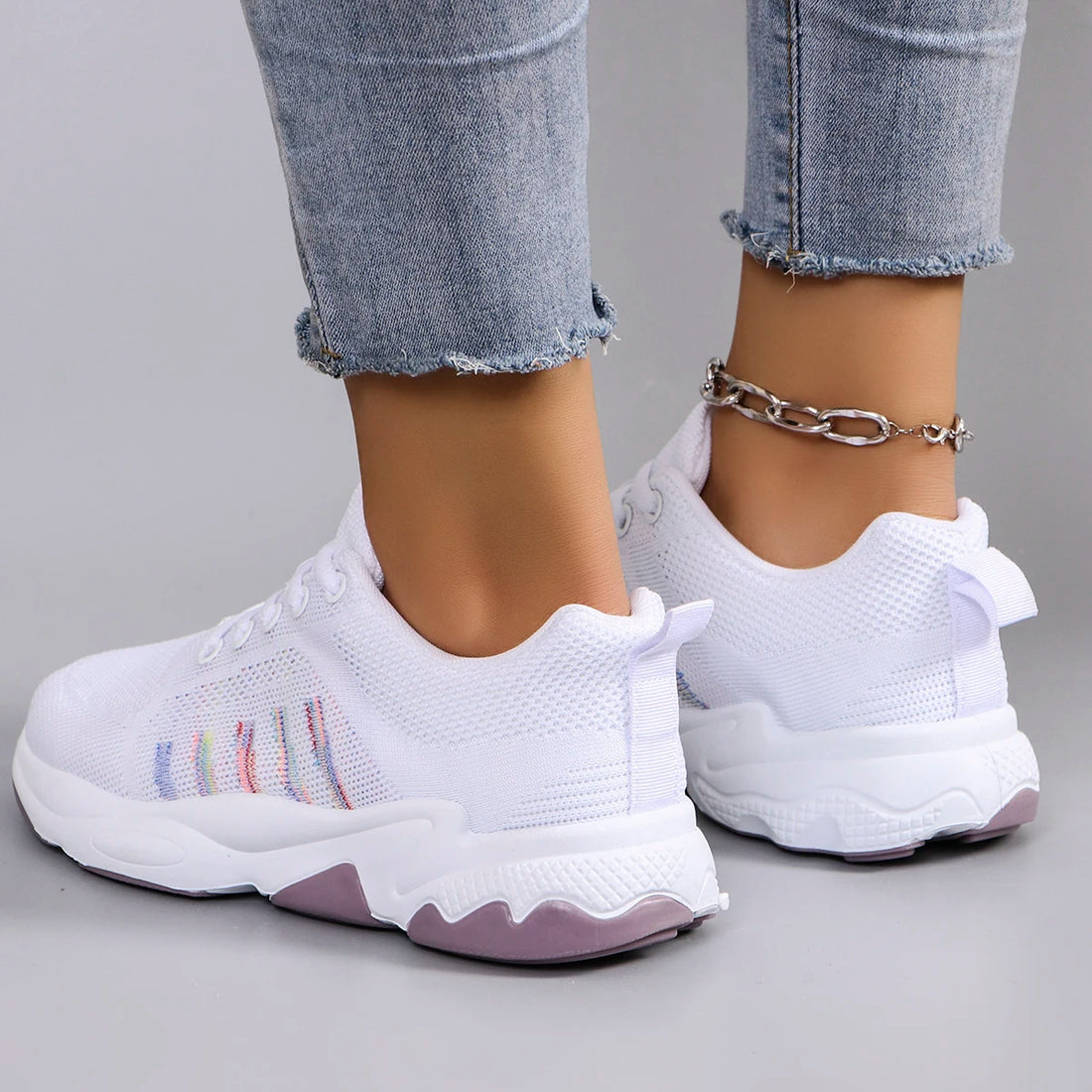 Spring new women's sports shoes, fashionable, breathable, lightweight, non-slip, wear-resistant, casual sports shoes, flat shoes - Buy online at  Vibe In Cart.