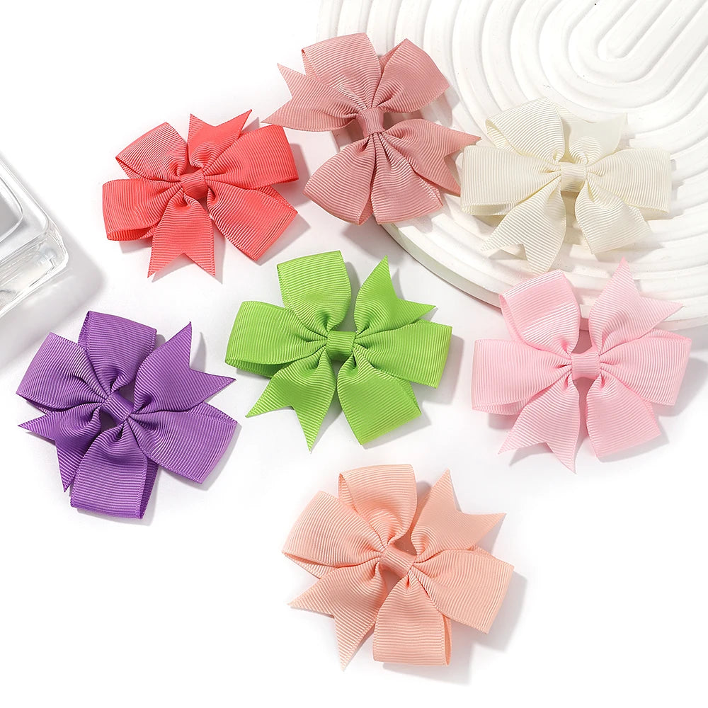 20/40Pcs Sweet Random Candy Color Bow Hair Clip Set for Baby Girls Cute Ribbon Hairpin Kids Headwear Kids Hair Accessories Gifts - Buy online at  Vibe In Cart.