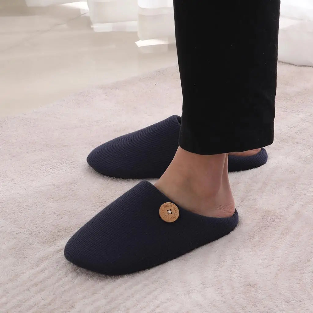 Smile Pop Men Flat Slippers Indoor Cozy Home Men Slippers Winter Casual Slippers Soft Antiskid Slippers Outdoor Fashion Shoes - Buy online at  Vibe In Cart.