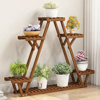Wooden Plant Stand Holder 6 Tier Flower Pot Rack Corner Display Shelf for Indoor Outdoor - Buy online at  Vibe In Cart.