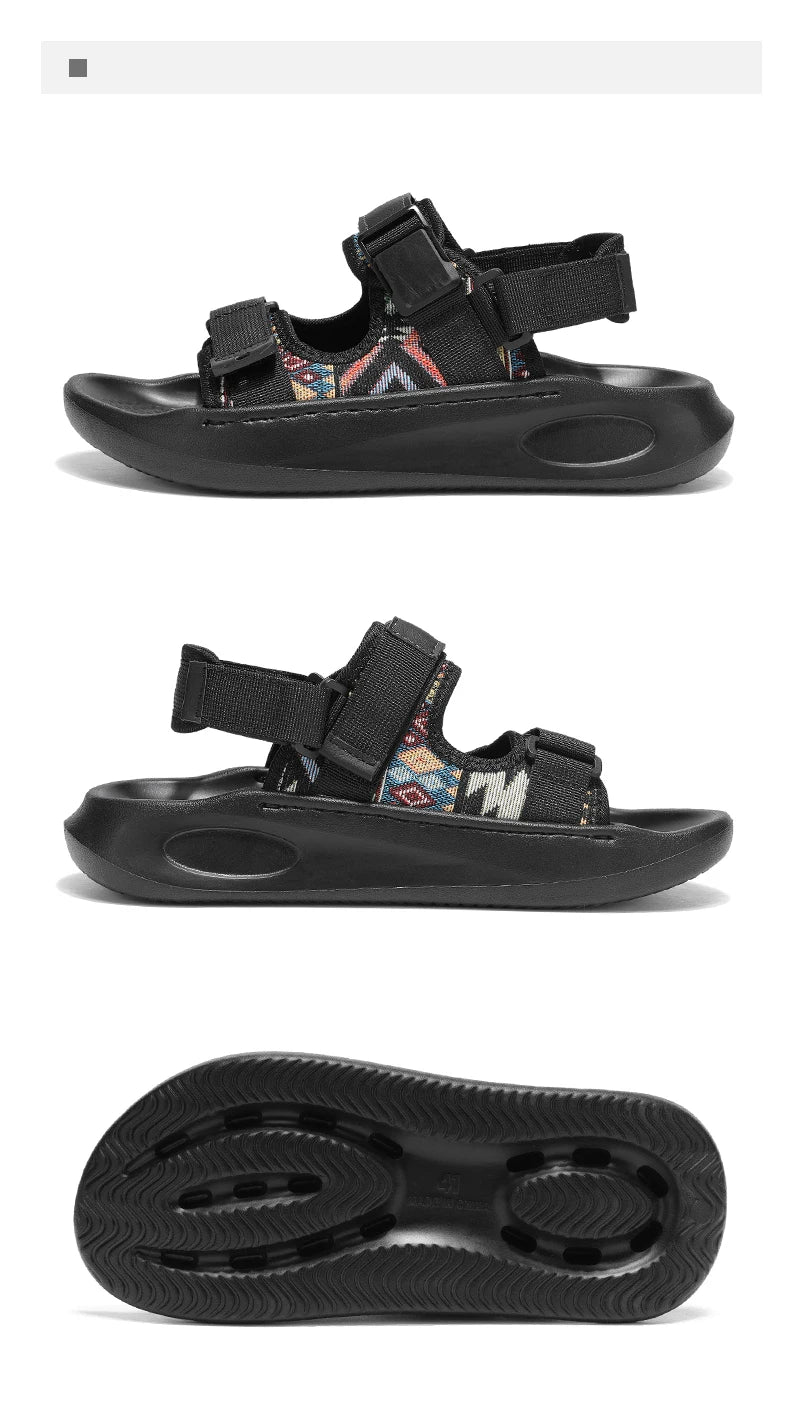 Men's Leisure Beach Gladiator Sandals with Fabric Upper