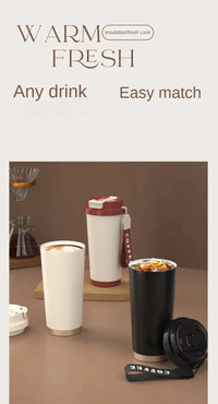 Large Capacity Ceramic Vacuum Flasks Reusable Double Wall Thermoses Stainless Steel Coffee Mug Insulated Cup Home Drinkware - Buy online at  Vibe In Cart.