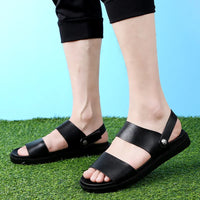 Summer New Men's Sandals Genuine Leather Luxury Beach Sandals Men Outdoor Mens Shoes Breathable Male Slippers Casual Footwear - Buy online at  Vibe In Cart.