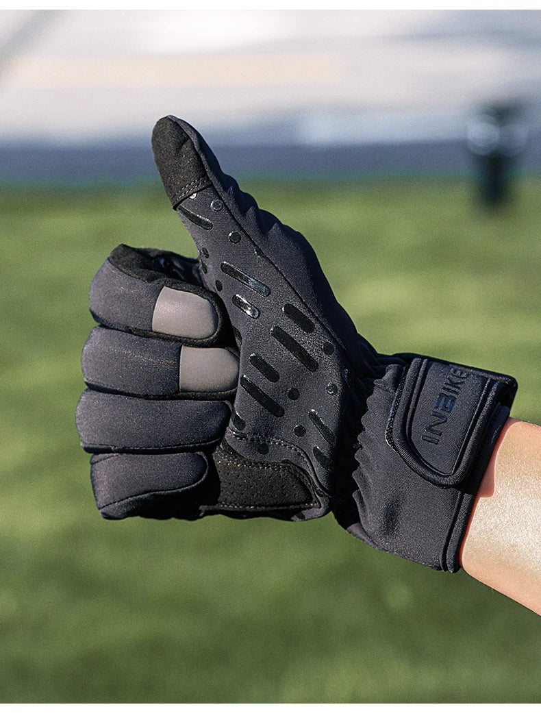 Winter Cycling Gloves For Men And Women Warm Fleece Waterproof Touchscreen