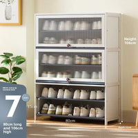Multi-Layer Shoe Cabinet with Dustproof Large-Capacity Design