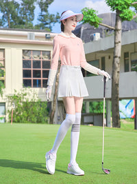 TTYGJ New Golf Skirt Women Spring Autumn Fashion A-lined Skirt Ladies Outdoor Sports Skorts Casual Golf Wear with Inner Shorts