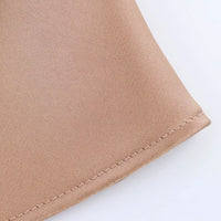 Women's Short Sleeveless Backless Tops with Buttons, Polyester