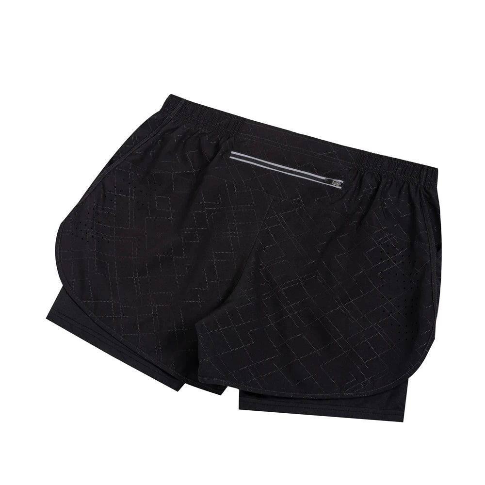 Summer men's reflective running shorts Fitness quick drying double-layer shorts Men's exercise training bodybuilding shorts - Buy online at  Vibe In Cart.