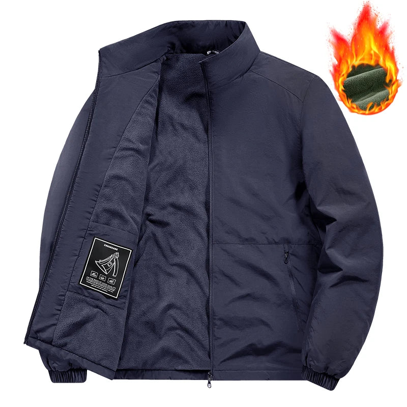 New Men Thick Warm Winter Jackets Casual Stand Solid Color Coats Outwear Men's Clothing Top - Buy online at  Vibe In Cart.