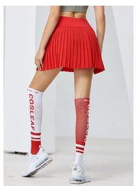 Women's Mini Pleated Sports Skort with Pockets and Double Layer