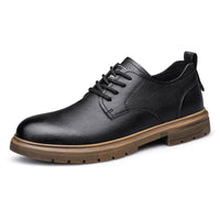 Men's Lace-Up Business Casual PU Upper Shoes With Rubber Outsole