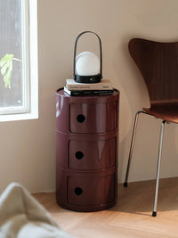 Round bedside table nordic plastic Bedside cabinet for bedroom small side end table nightstand Storage locker - Buy online at  Vibe In Cart.
