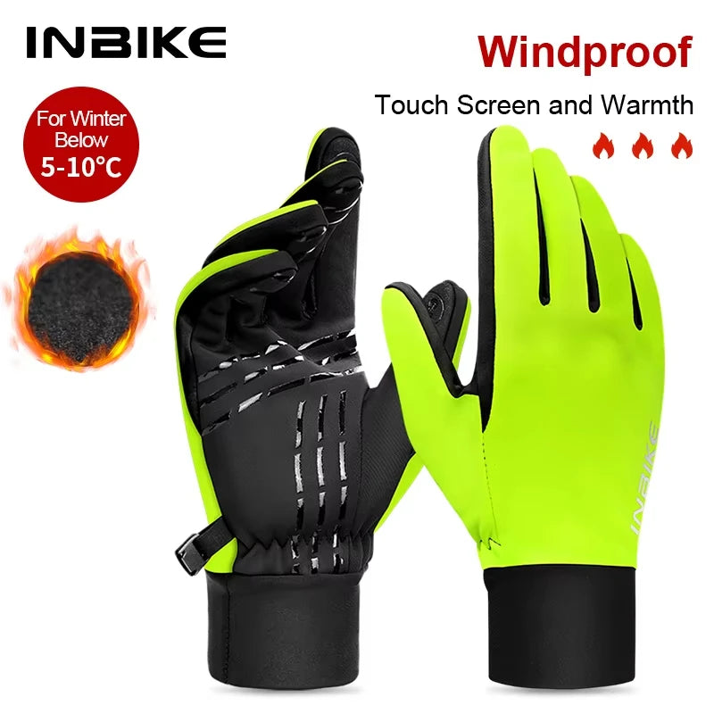 Warm Winter Cycling Gloves Fleece Waterproof Touchscreen Unisex