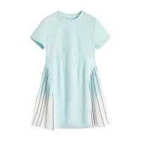 Girls Tennis Dress Kids Cute Golf Outfit School Sports Dresses Children Short Sleeve Workout Athletic Pleated Skirts With Shorts