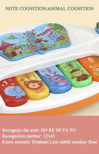 Baby Piano Toys Kids Rotating Music Piano Keyboard With Light Sound Musical Toys For Toddlers Early Educational Music Toy Gifts