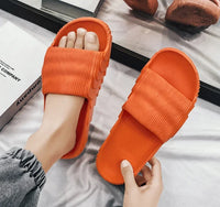 Soft Home Slippers Couple Summer Indoor Skid Proof Bathroom Slippers Sandals Hotel Solid Color Men Women Flip Flops Flat Shoes - Buy online at  Vibe In Cart.