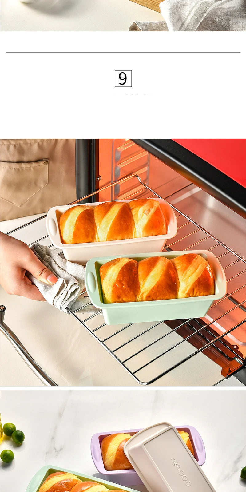 1/4Pcs Household Rectangular Silicone Mold Candy Toast Mould Easter Bread DIY Kitchen Supplies Cake Bakeware Pan Baking Tools - Buy online at  Vibe In Cart.