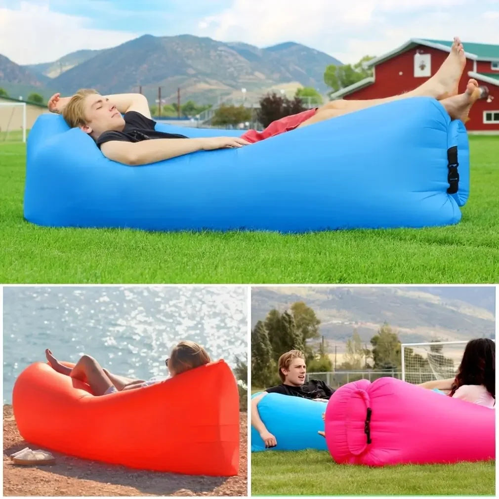 Lazy Inflatable Sofa Outdoor Portable Inflatable Couch Folding Camping Inflatable Sofa Outdoor Furniture Inflatable Lounger - Buy online at  Vibe In Cart.