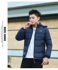 Men's Winter Jacket Windproof Thermal Hooded Parka Coat with Detachable Hood Heavy Duty Ski Jacket for Outdoor Cold Weather - Buy online at  Vibe In Cart.