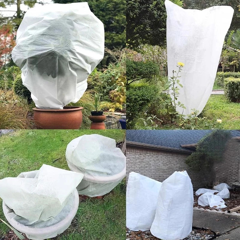1/3Pcs Plant Covers Freeze Protection Non-woven Fabric Frost Cloth Plants Jacket Drawstring Tree Cover for Outdoor Plants - Buy online at  Vibe In Cart.
