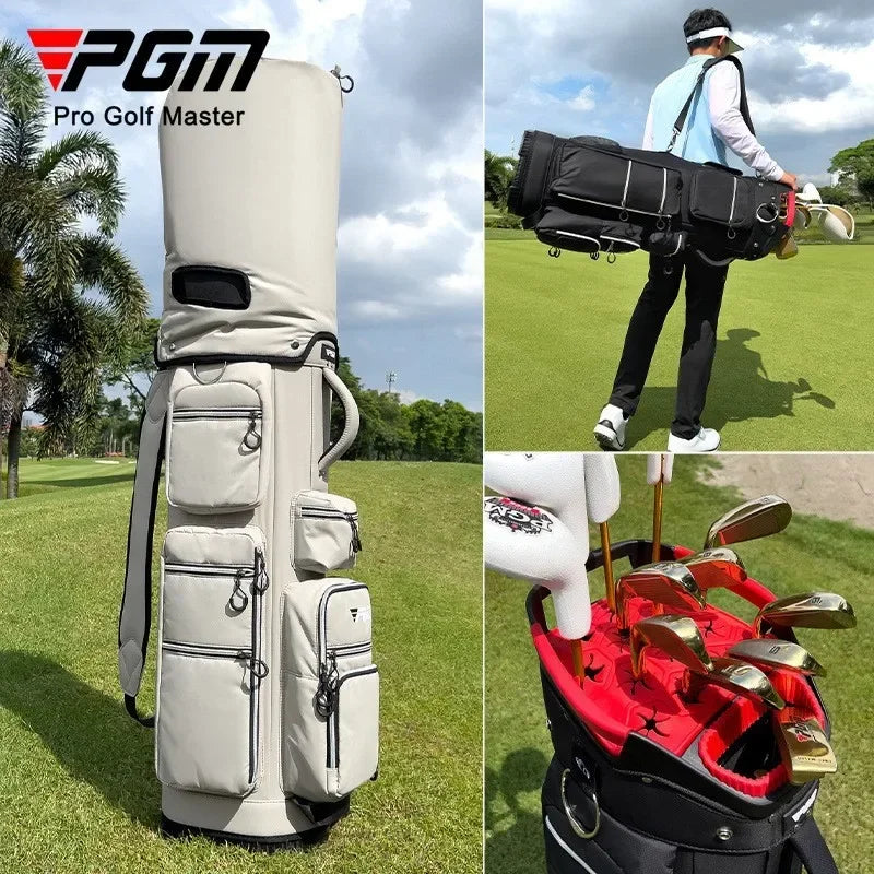 Travel Golf Bag with Fixed Club Holder, Nylon Material