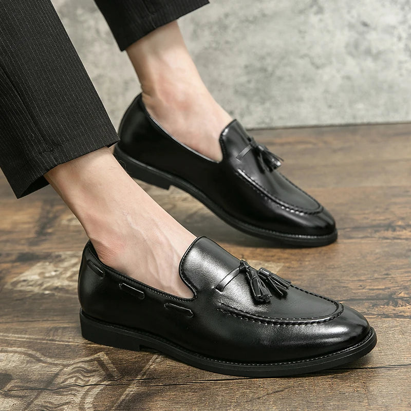 Brogues Shoes Men High Quality Social Leather Shoes British Tassels Formal Leather Men Wedding Business Dress Leather Shoes Male - Buy online at  Vibe In Cart.