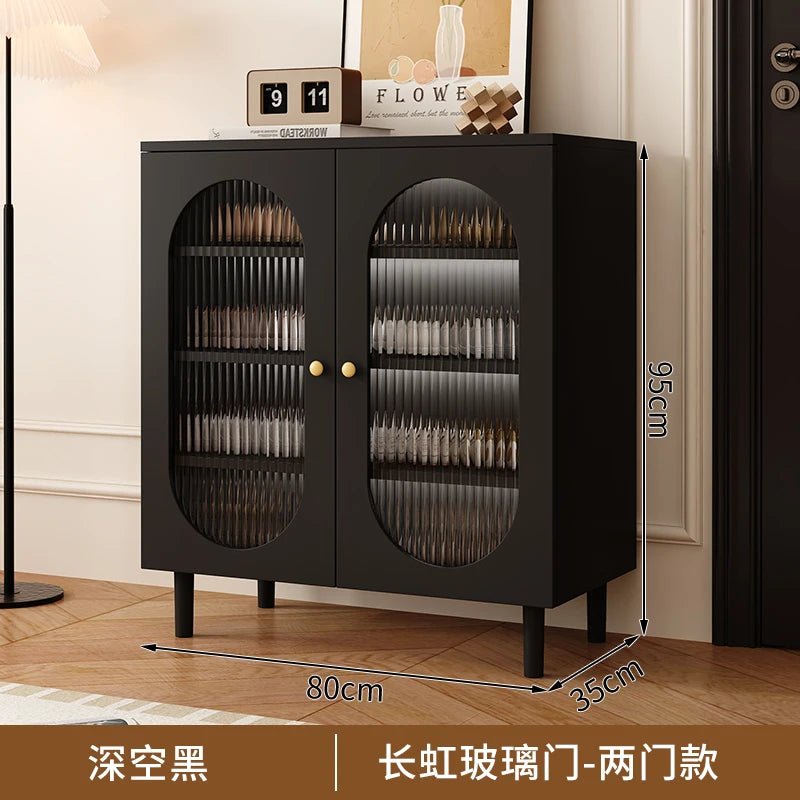 Modern Wooden Vertical Shoe Cabinet with Adjustable Shelves