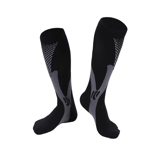 Knee-High Compression Socks 20-30mmHg Nylon Cotton EU36-50 for Men Women