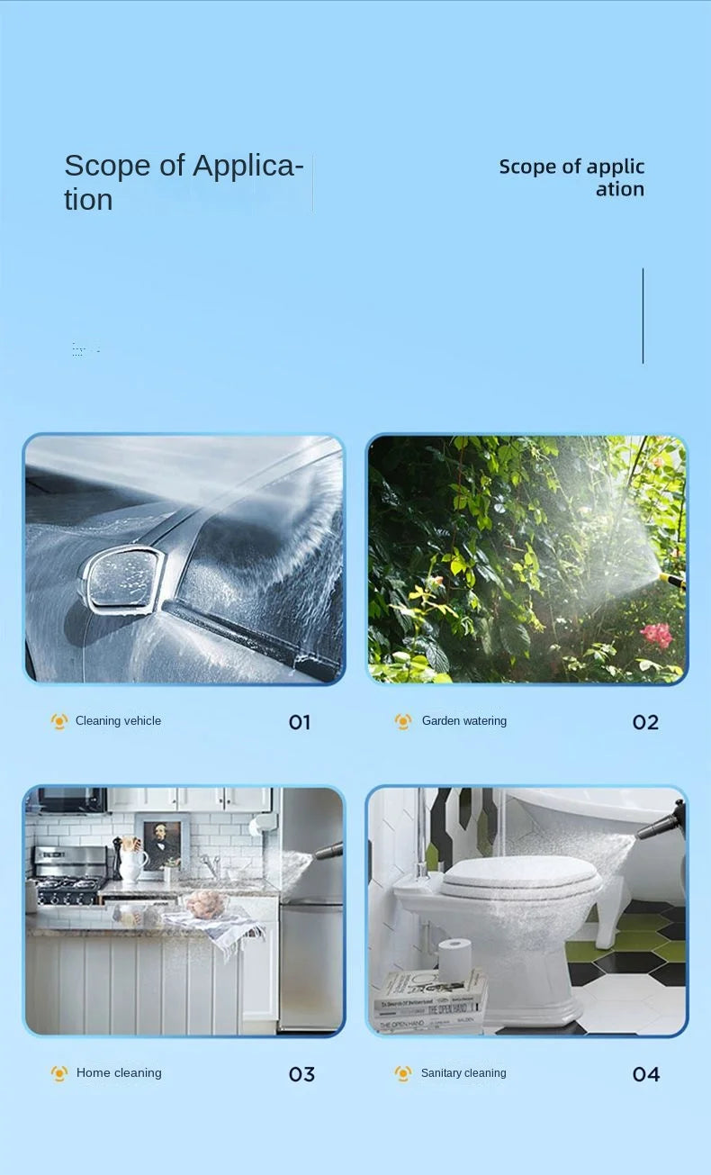 2L Hand Pump Foam Sprayer with 3 Nozzles for Car Washing