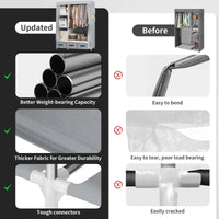 New Upgrade Portable Wardrobe Clothes Organizer for Home Bedroom Clothes Closet with 3 Drawers 4 Shelves Clothes Storage Gray - Buy online at  Vibe In Cart.