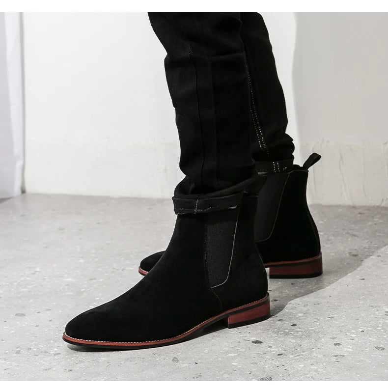 Classic Chelsea Boots Men Trend Ankle Boots Men Fashion Social Party Boots Men High Top Casual Business Shoes For Men - Buy online at  Vibe In Cart.